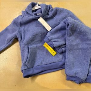 Cozy Blue Kids Fleece Hoodie Set